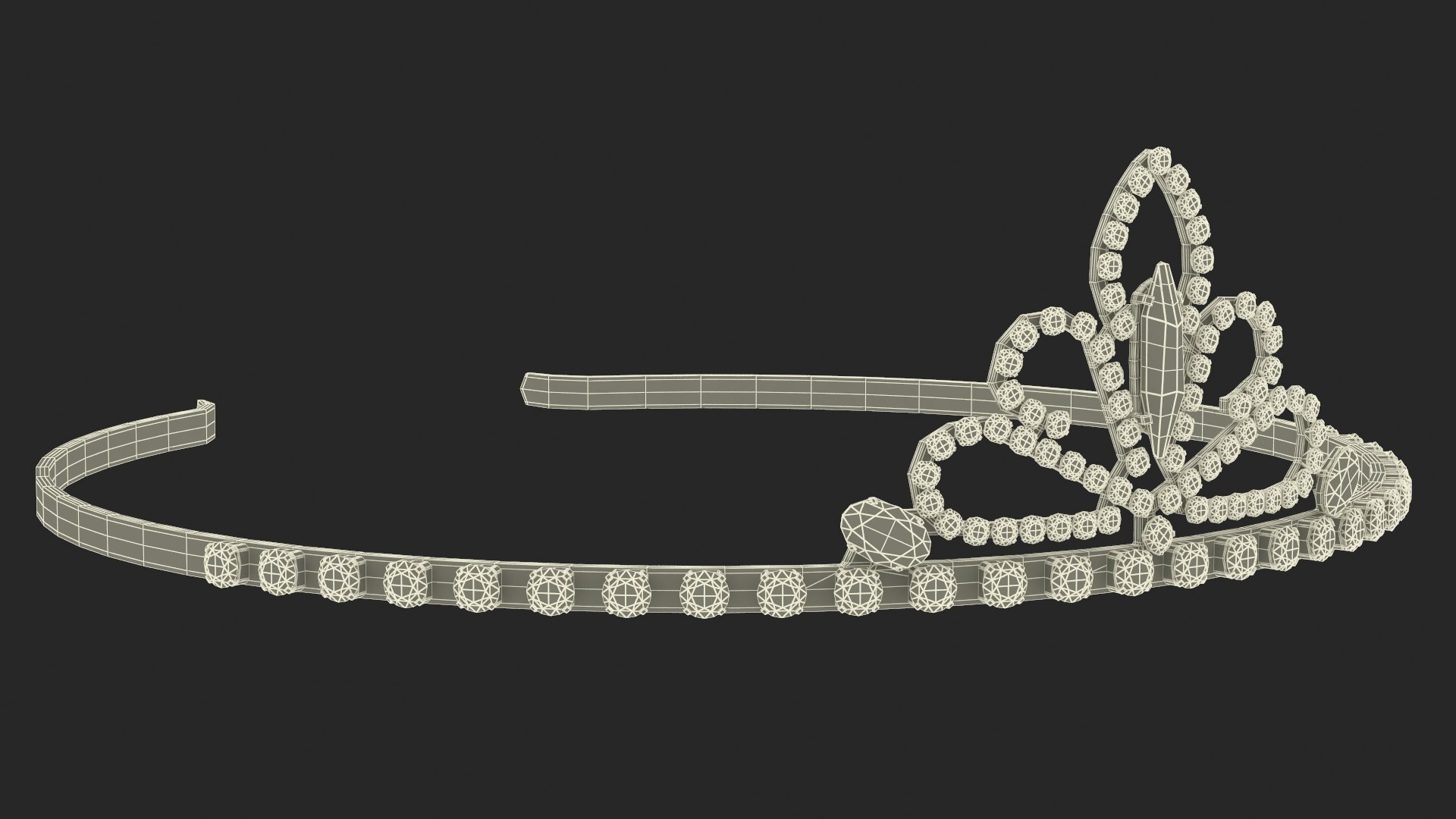 3D Model Jeweled Tiara Headband TurboSquid 2284563