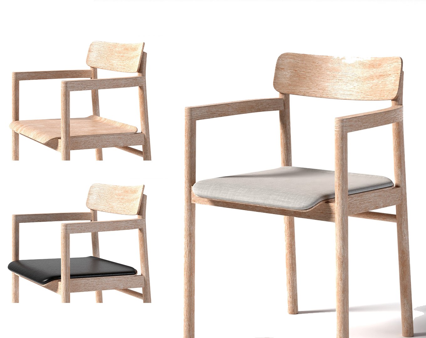 3D 3 Model Of Fredericia Post Chair Model - TurboSquid 1911703