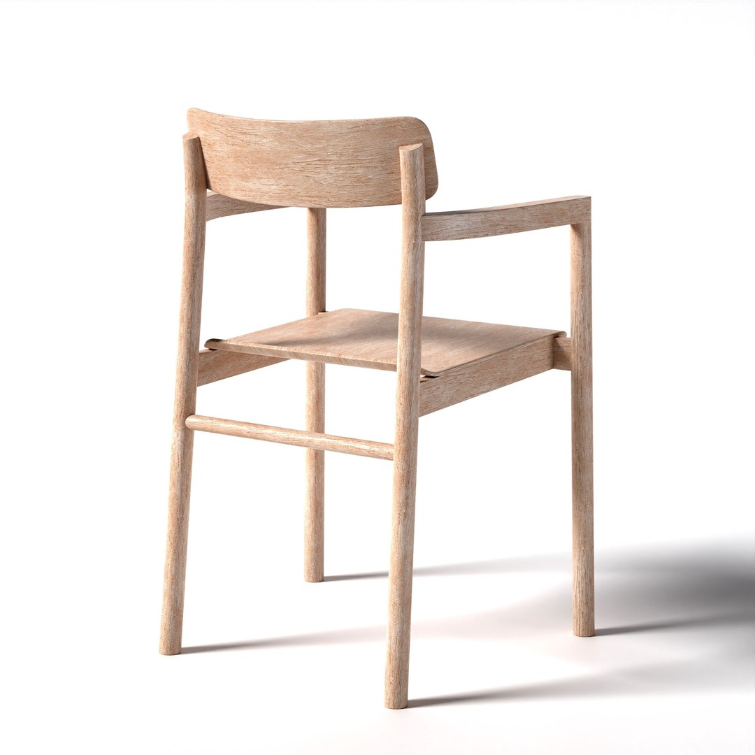 3D 3 Model Of Fredericia Post Chair Model - TurboSquid 1911703