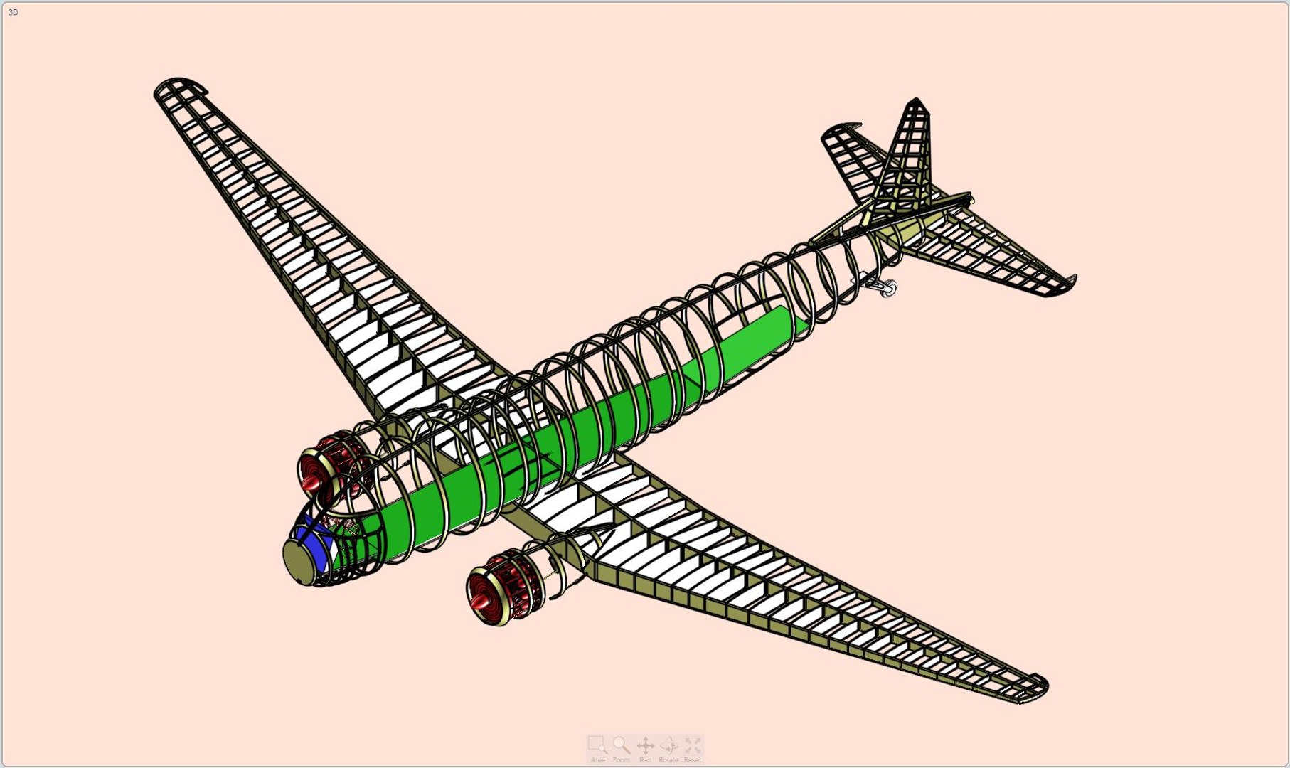 3d Douglas C-47 Transport Aircraft