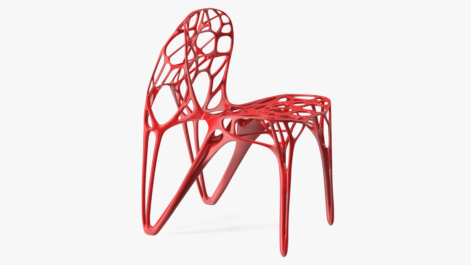 Modern GENERICO Chair Red 3D model preview