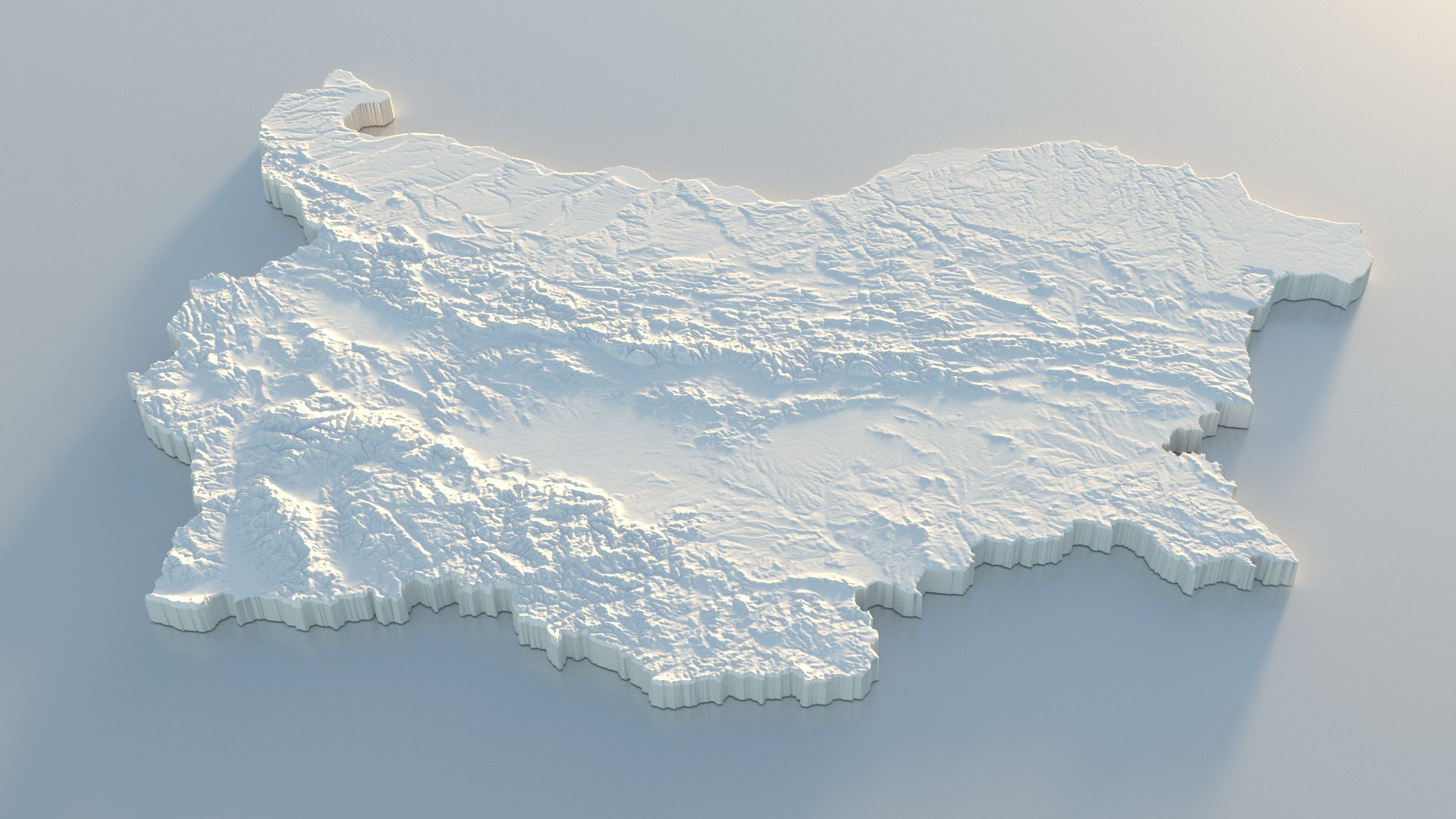 Bulgaria Terrain Map 3D - TurboSquid 2335465