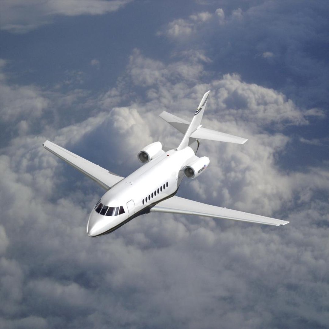 3d dassault falcon business jet model