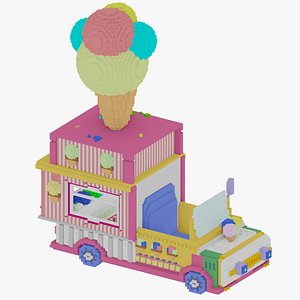 3D ice cream truck toy