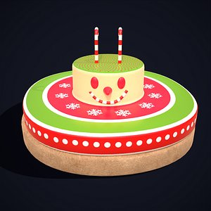 3D Snowman Cookies model