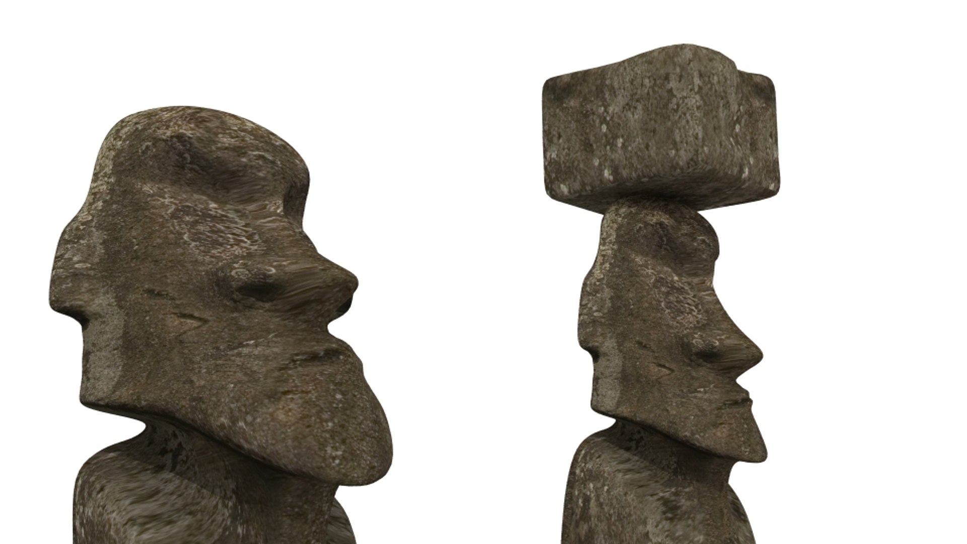 moai head 3d lwo