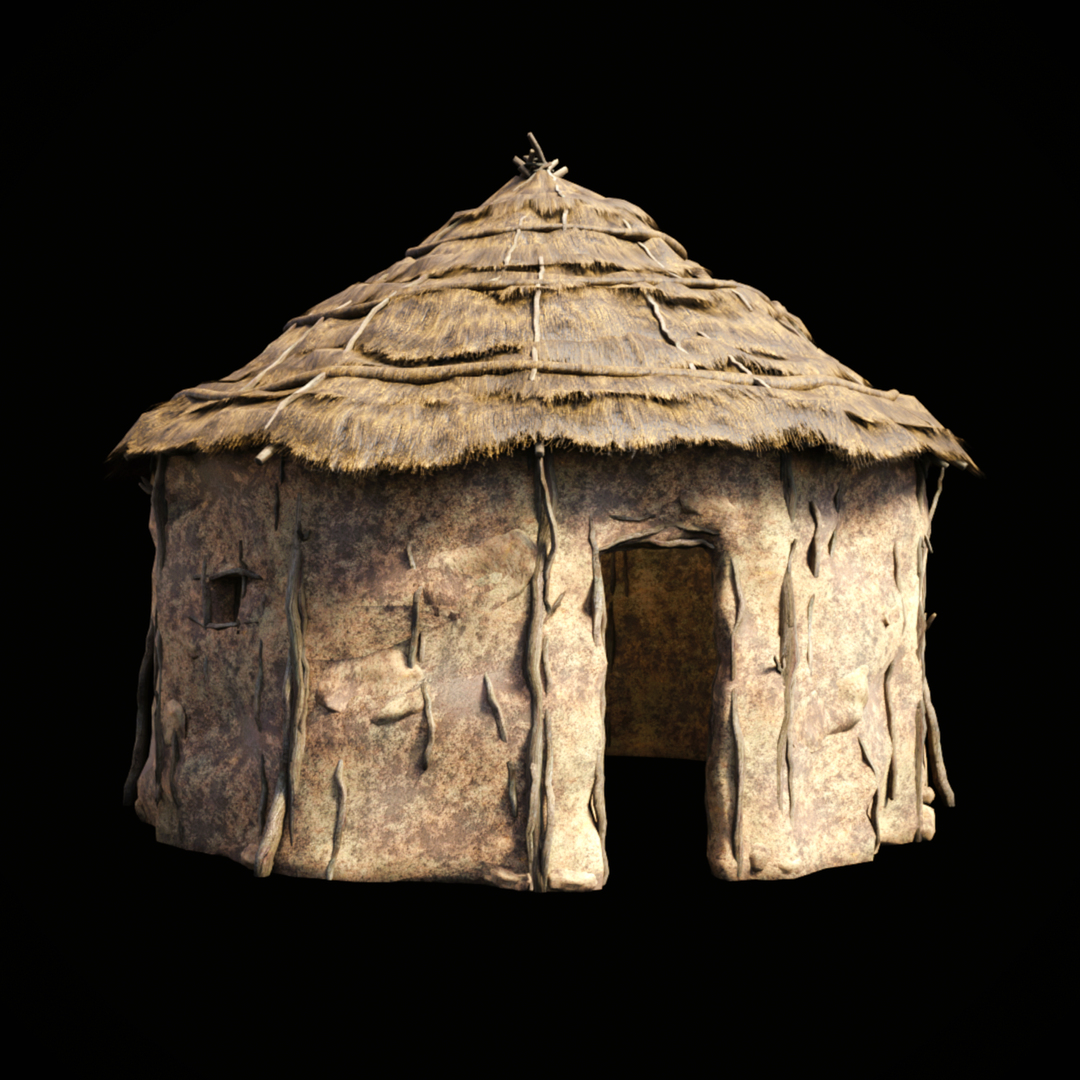 modelo 3d PRIMITIVE AFRICAN PRIMAL HUT SHELTER HOUSE COTTAGE COLLECTION ...