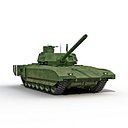 Tank T-14 Armata Rigged 3D Model