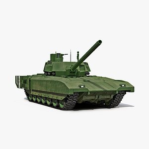 3d model tank t-14 armata rigged