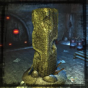 Low poly old column