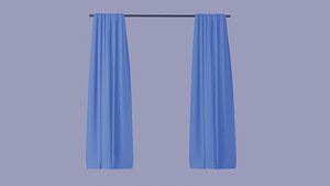 Curtains blue model
