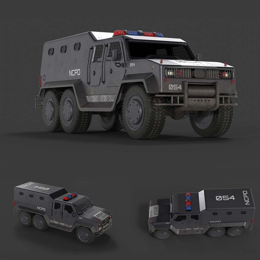 Police APC 3D Model - TurboSquid 2067334