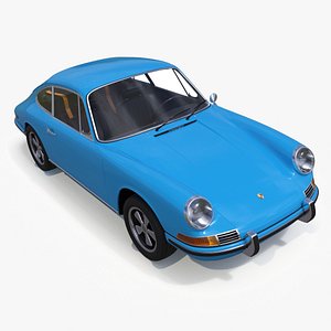 Porsche 911 1968 Blue 3D model