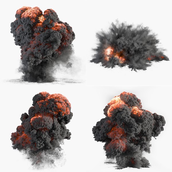 3D модель 8 анимированных взрывов VDB - TurboSquid 2498654