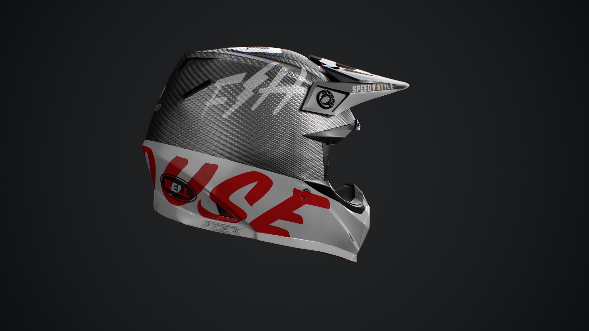 3D Bell Moto-9 Flex Fasthouse Helmet High And Low Poly Set