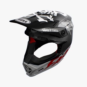 3D Bell Moto-9 Flex Fasthouse Helmet High and Low Poly Set