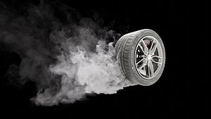 Car Tire Burnout Smoke VBD Pack 3D model