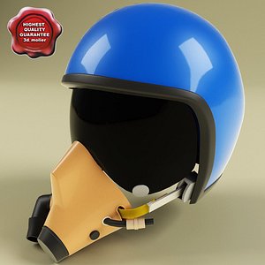 pilot helmet 3d model