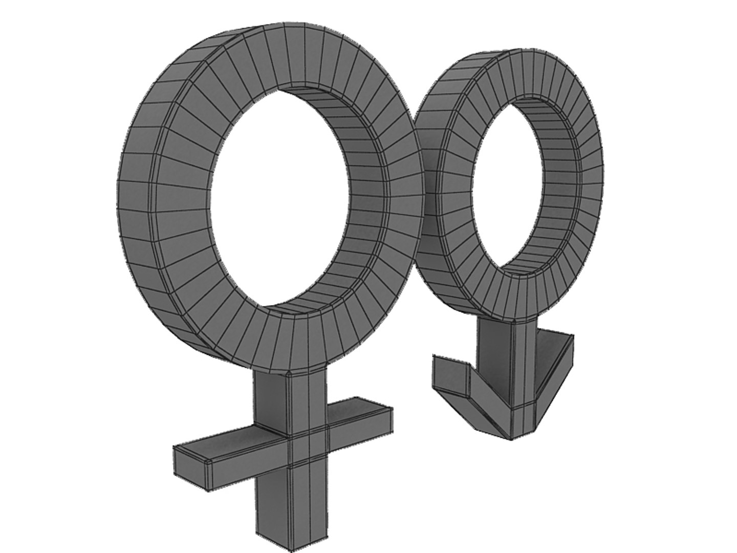 gender simbol 3d model