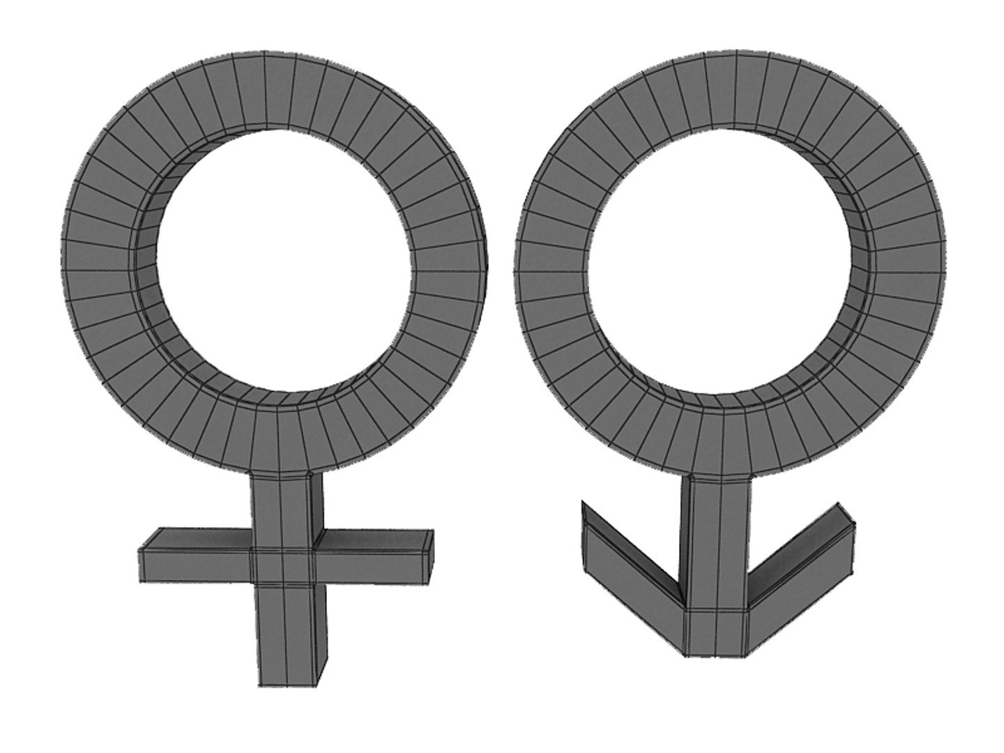 gender simbol 3d model