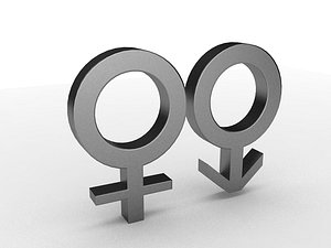 gender simbol 3d model