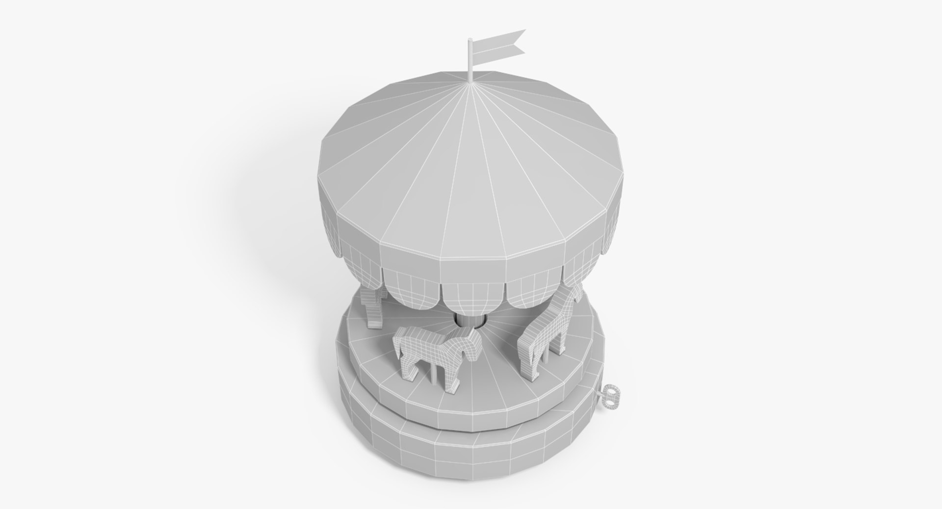 Wooden Carousel Toy 3d Max
