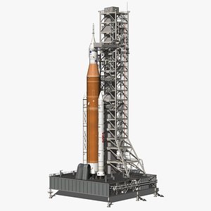 3D SLS and Tower Launch model