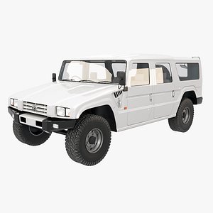 3D Toyota Megacruiser Military 4x4 SUV model