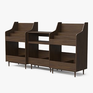 Furniture Vinyl Storage Rack Brown 3D model