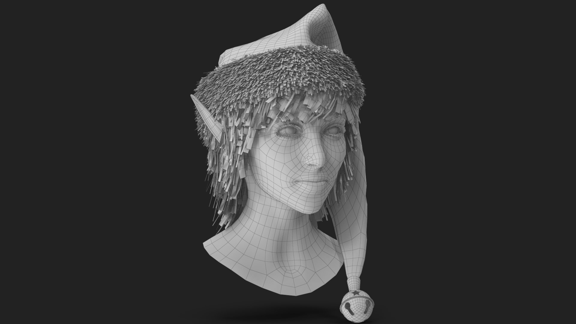 Christmas Elf Female Head 2 model https://p.turbosquid.com/ts-thumb/V9/uEChUc/Jw/wireframe_02/jpg/1761285202/1920x1080/fit_q87/bc729d87d800a819207d4980fd3f39bc8afa4e0e/wireframe_02.jpg