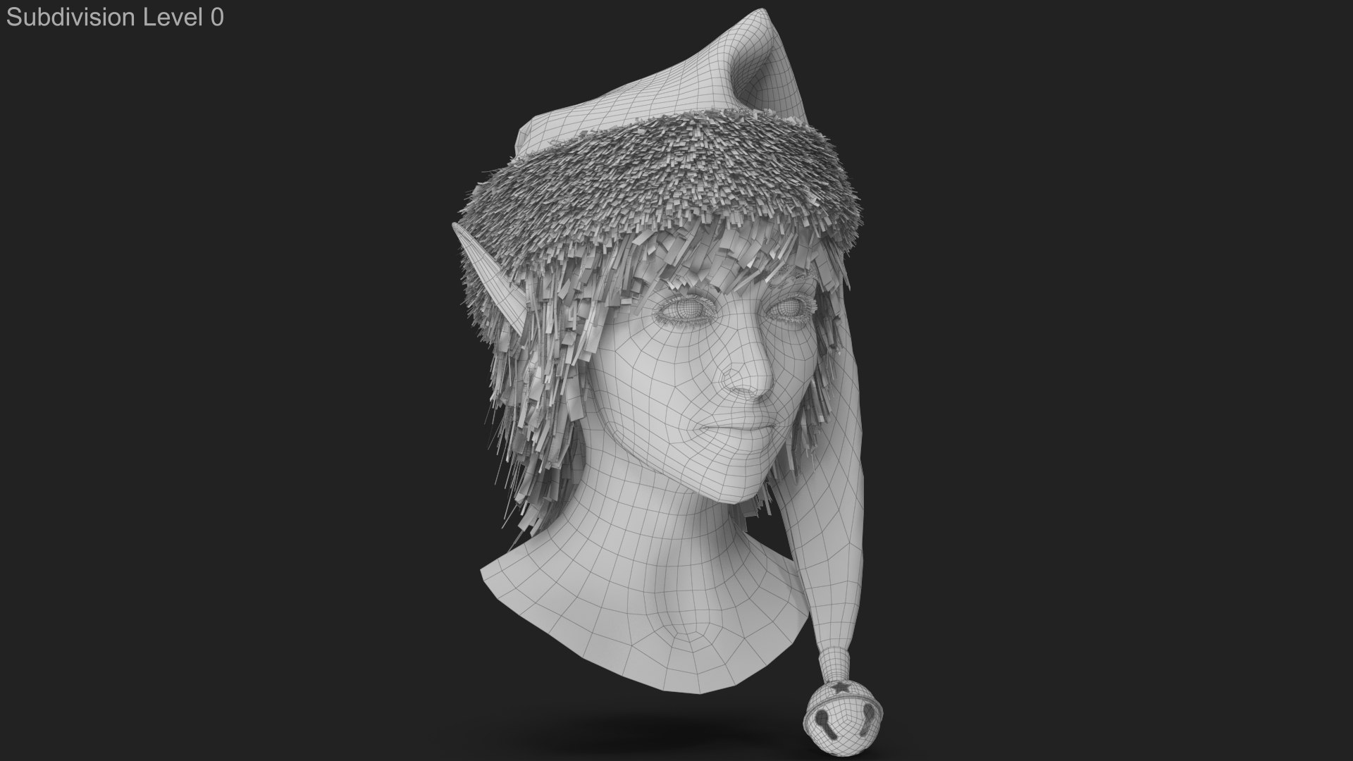 Christmas Elf Female Head 2 model https://p.turbosquid.com/ts-thumb/V9/uEChUc/o9/wireframe_00/jpg/1761285201/1920x1080/fit_q87/74b6bf43b7fed69f4024c703c90dbc11c9b5603f/wireframe_00.jpg