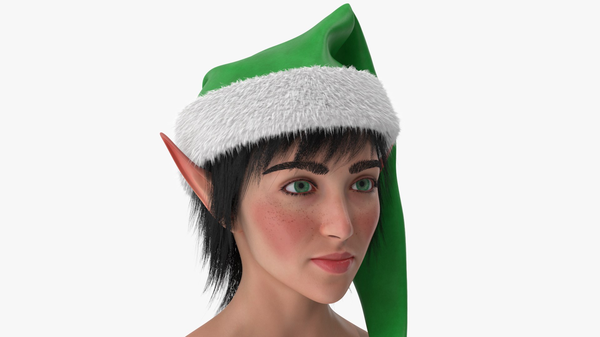 Christmas Elf Female Head 2 model https://p.turbosquid.com/ts-thumb/V9/uEChUc/ti/angles_05/jpg/1761285192/1920x1080/fit_q87/b5830f00aaa9ee192d66e96db217148d972c565f/angles_05.jpg