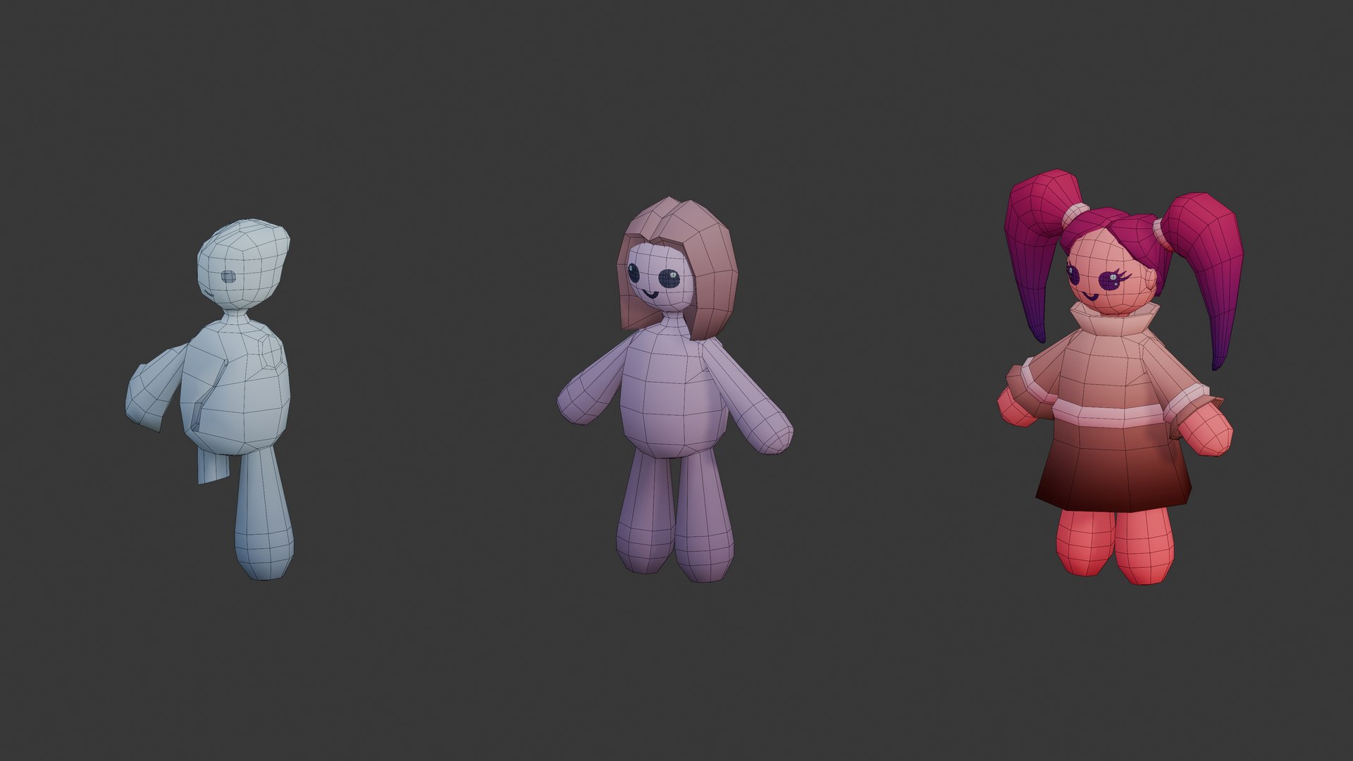 3D Low Poly Game Ready Toys Pack https://p.turbosquid.com/ts-thumb/V9/uvzFSC/Hi/doll_wireframe/png/1787406089/1920x1080/fit_q87/0a7f2070b684f04d62c94935db8f38cf185ac132/doll_wireframe.jpg