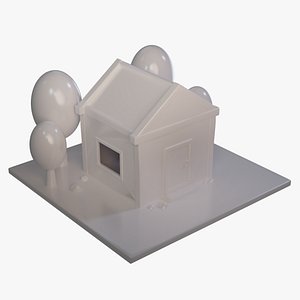 3D Tabletop House Model model