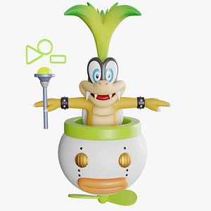 Prince Iggy Koopa  Koopalings  Clown Car Super Mario Assets
