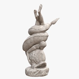 3D eros riding dolphin model