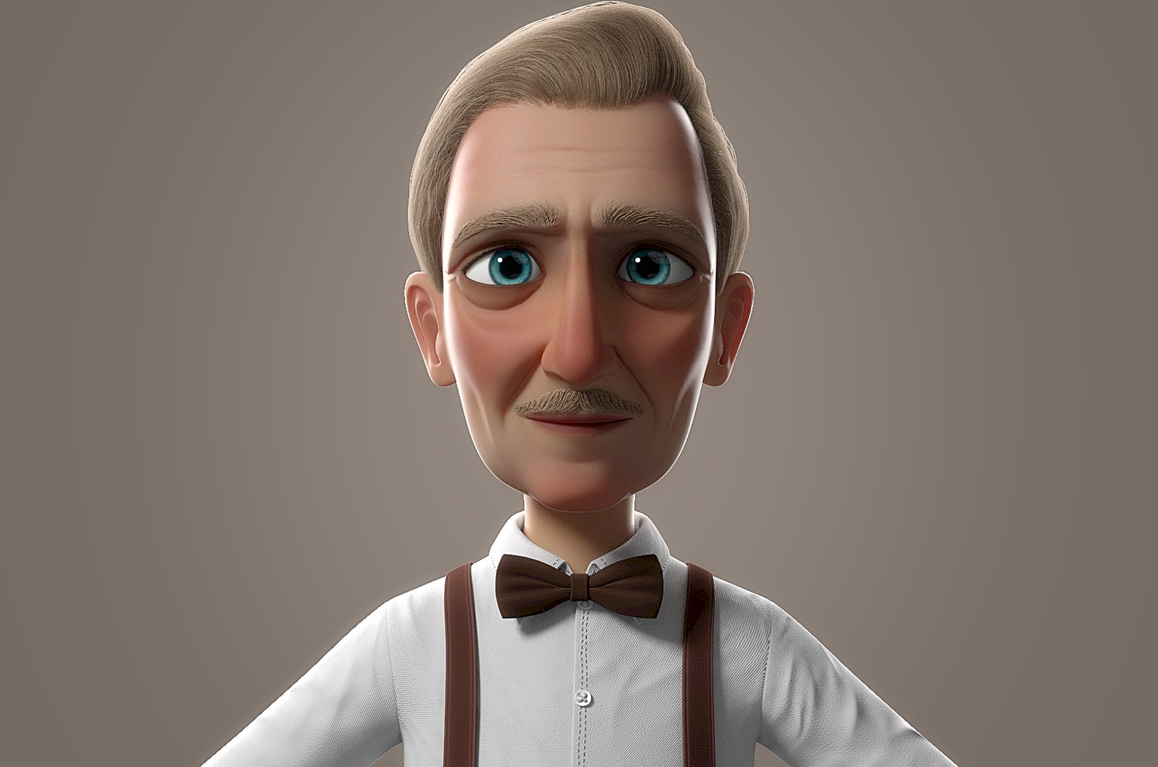 3D cartoon old man rigged - TurboSquid 1270499