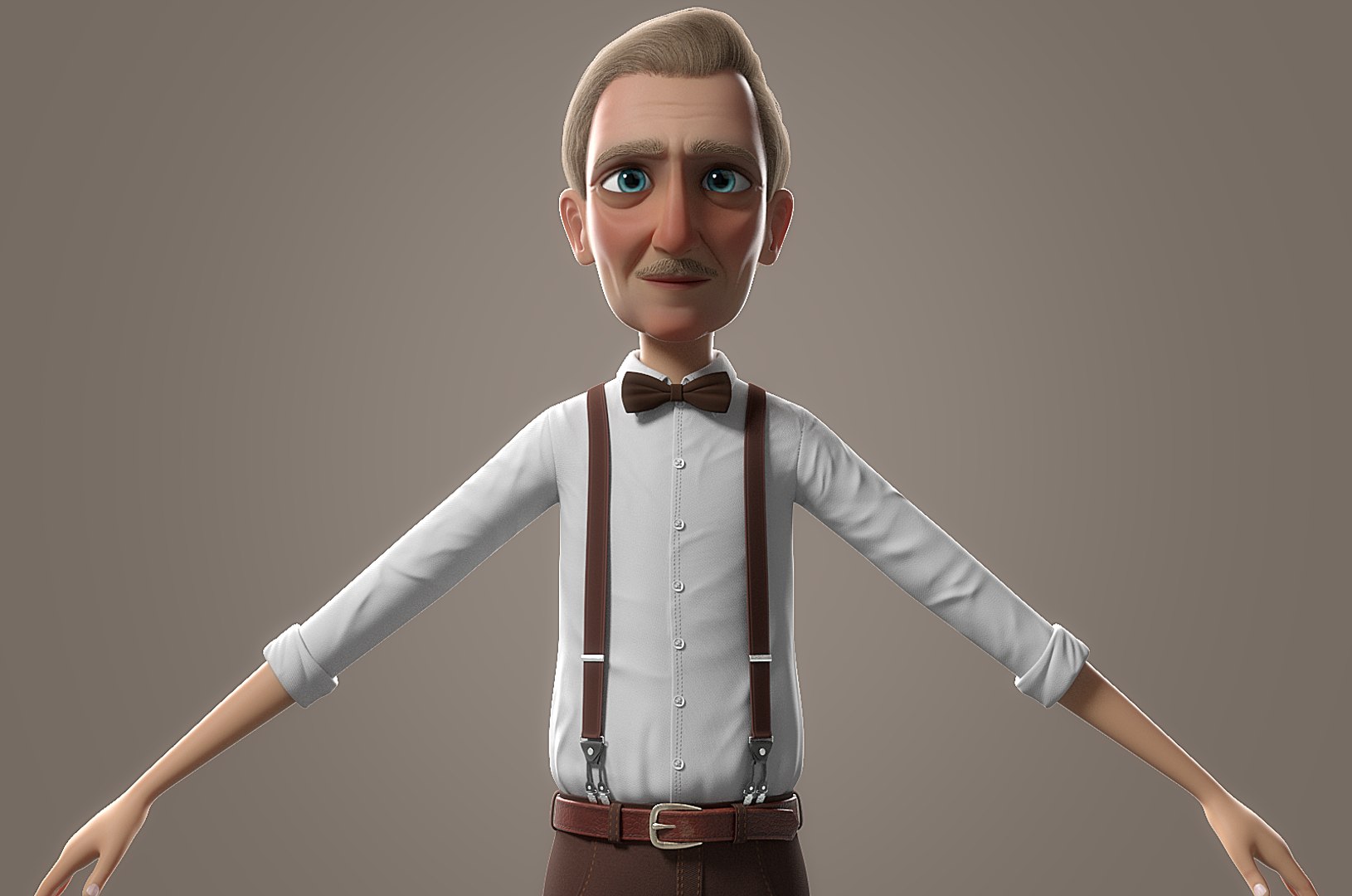 3D cartoon old man rigged - TurboSquid 1270499