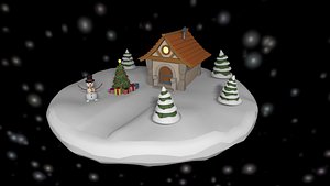 Cartoon fantasy Christmas Island