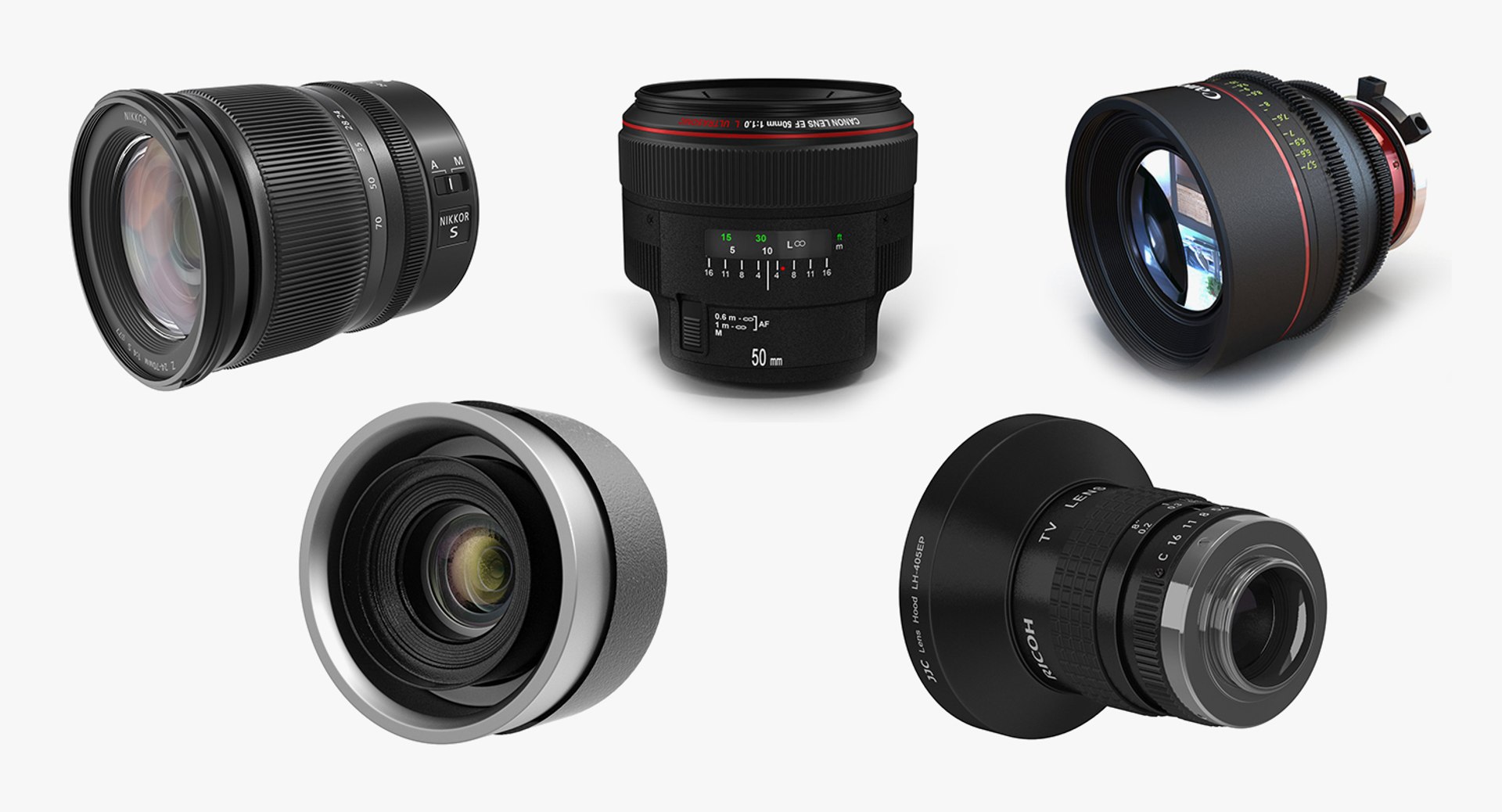 camera lenses 3 lens 3D model https://p.turbosquid.com/ts-thumb/VA/3rKlGd/4TTeXaKs/cameralensescollection3c4dmodel001/jpg/1595344968/1920x1080/fit_q87/7095f6b4209ac76e37d5bd36c73f2e1b9d997d0f/cameralensescollection3c4dmodel001.jpg