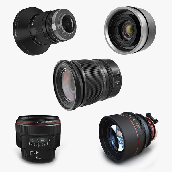 camera lenses 3 lens 3D model