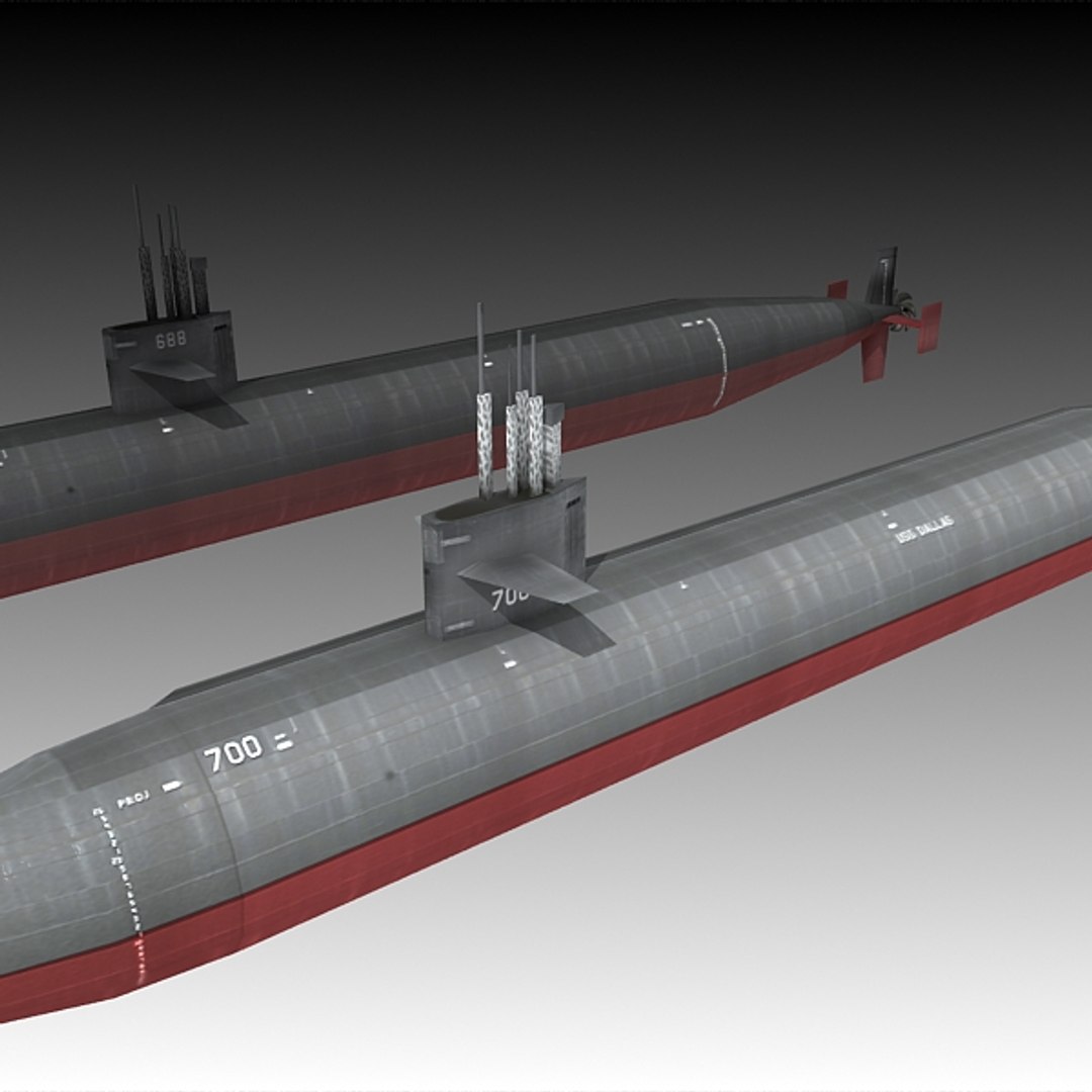 Los Angeles Class Submarine 3d Max