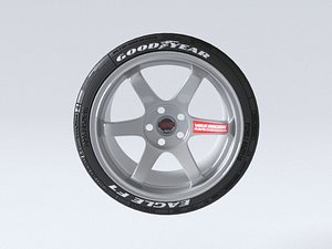 volk racing wheels te37 3D model