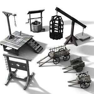 medieval props 3d model
