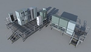 rooftop electrical boxes 3d model