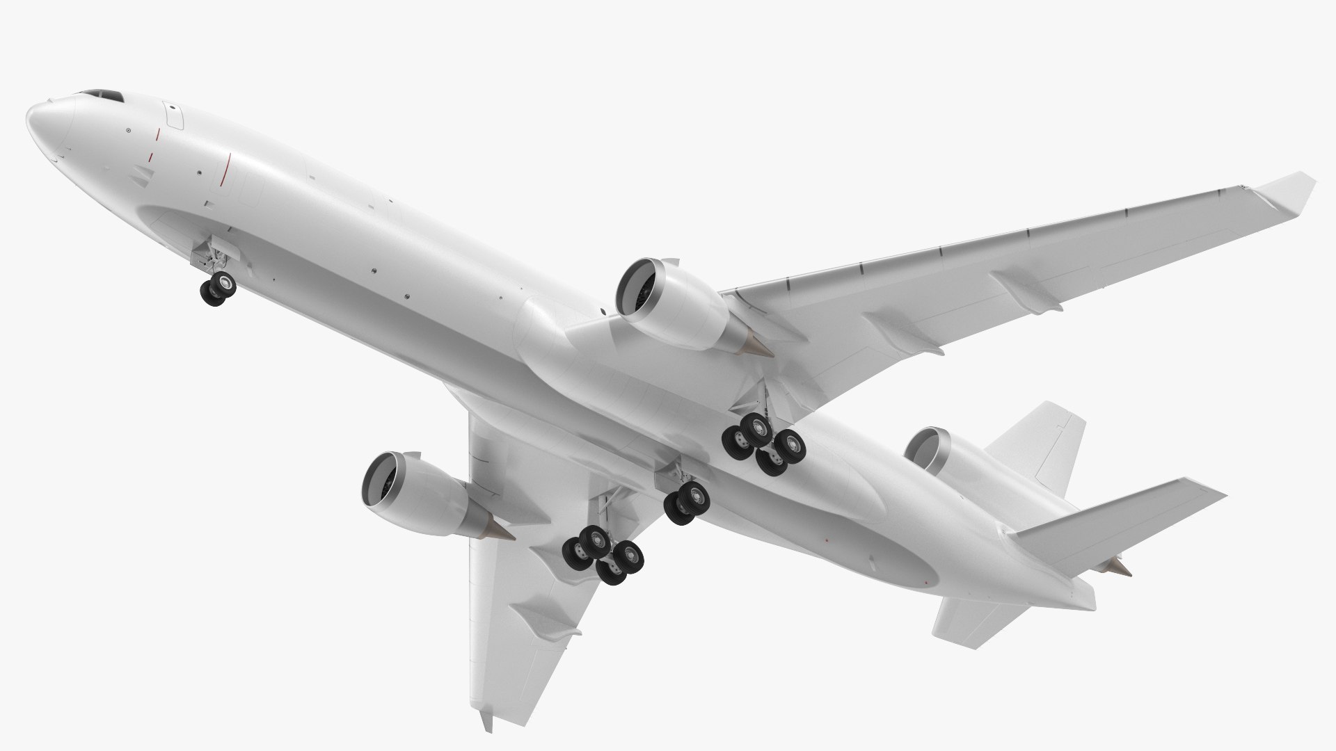 McDonnell Douglas MD11 Tri Jet Wide Body Airliner Rigged 3D model preview