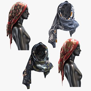 Scarf and Plane Shawl Collection 002 - 8K PBR - 4 Scarf