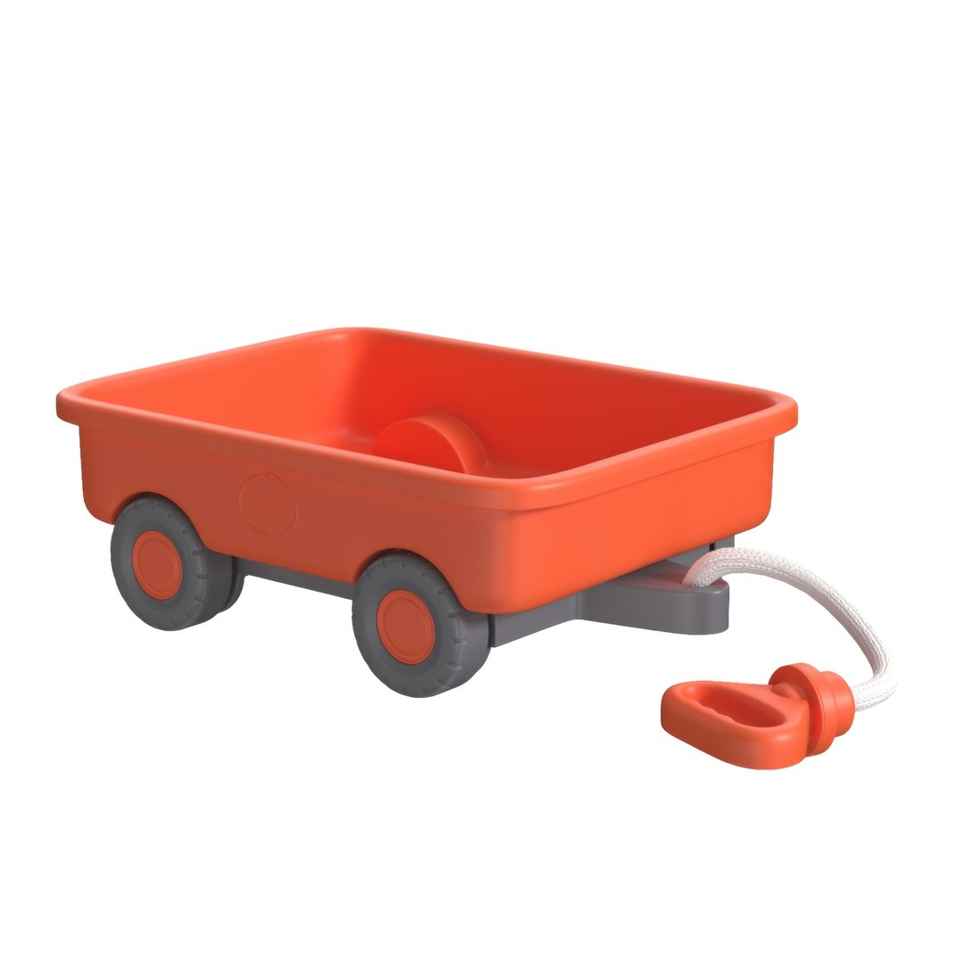 Green Toys Wagon Orange Pretend Play Motor Skills PBR 3D Model ...