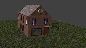 3d scene house model