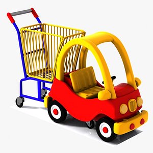 3ds max shopping cart child